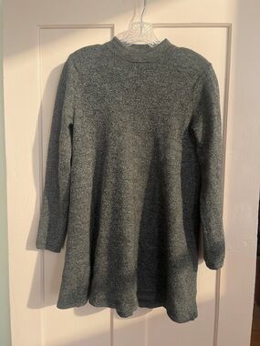 Garnet Hill Charcoal Heather Knit Tunic Top